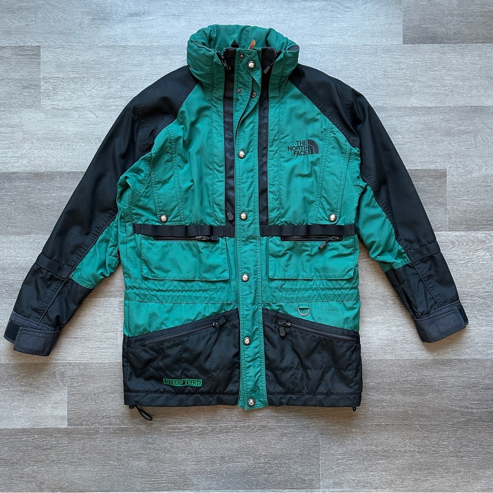 Vintage The North Face Steep Tech Jacket - Gore Tex 1990s Green/ Black Sz XL